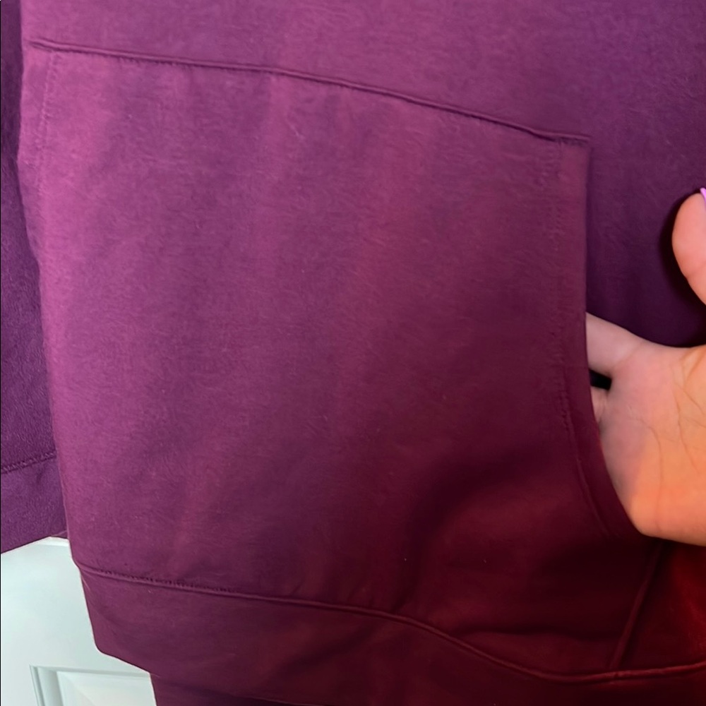 Women's Burgundy Hoodie - Picture 2 of 7